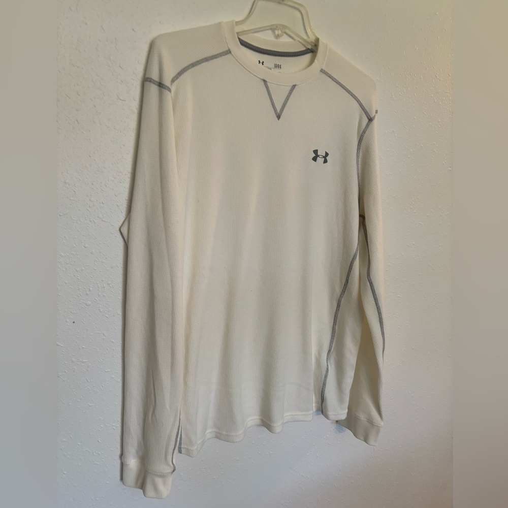 Under armor cream knit long sleeve crew neck